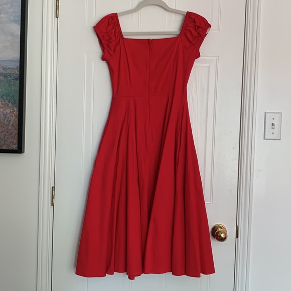 Red Vintage-Style Dress (Dolores) - Picture 6 of 6